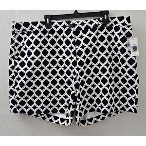 *NEW*w/Tags Crown & Ivy Womens Shorts Size 20W Navy Blue & White 7" Inseam‎